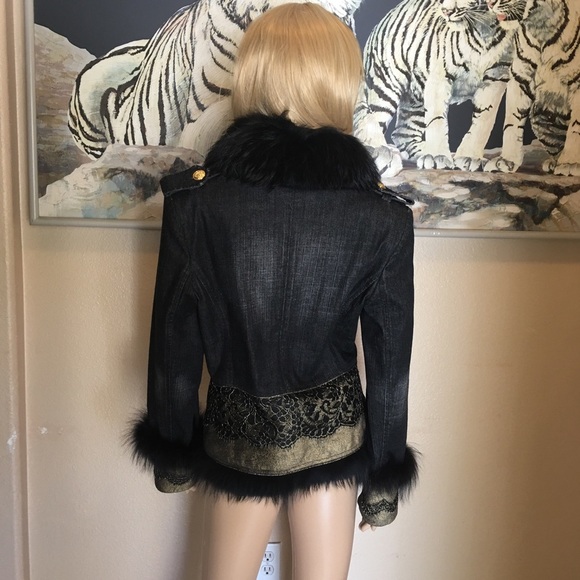 Authentic Gizia women’s coat black/gold size 42 - Picture 7 of 8